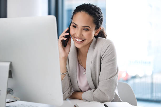 Cloud Peak team member taking a client call